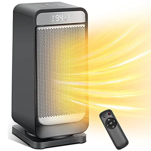 Space Heater, 1500W Ceramic Tower Heater, Portable Electric Oscillating Heate...