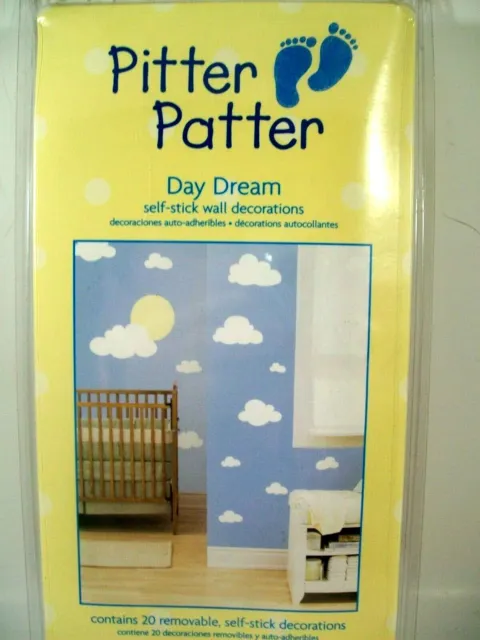 Applique By Color  "Pitter Patter Day " Applique, 20 Removable  Blue Day Dream