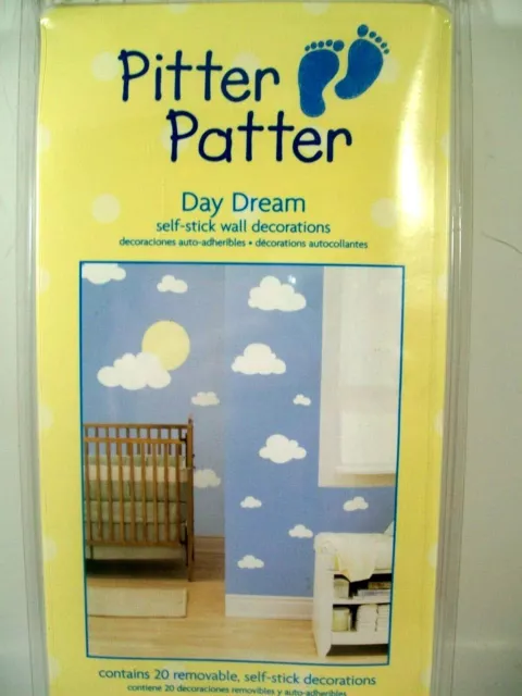 Wall Art Removable Applique By Color  "Pitter Patter Day " 20 Blue Day Dream