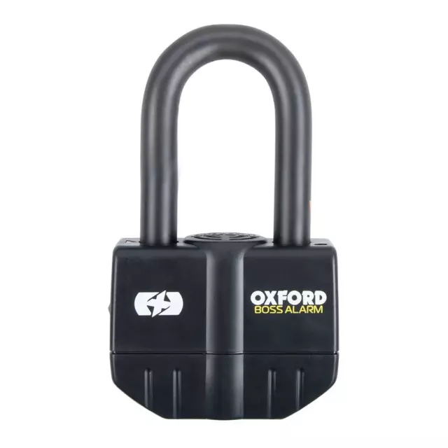 Oxford Boss Alarm 16 mm Motorcycle Disc Lock Sold Secure Gold Motorbike Black