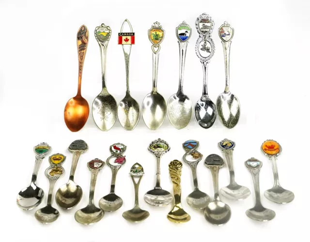 LOT of 20 Collectible Antique Souvenir Spoons from Around the World - SP26A