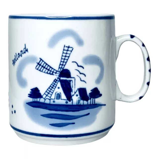 Royal Delft Blue Holland 010750 Hand Painted Windmill Souvenir Mug NEW