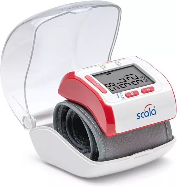 SCALA Blutdruckmessgerät "SC 6400" Handgelenk Pulsmesser Blutdruckmesser weiß ro