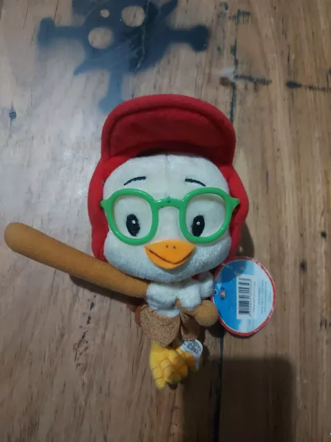 Disney Plush Toy - RARE Chicken Little Baseball Bat Plush Toy (2005) - 20cm