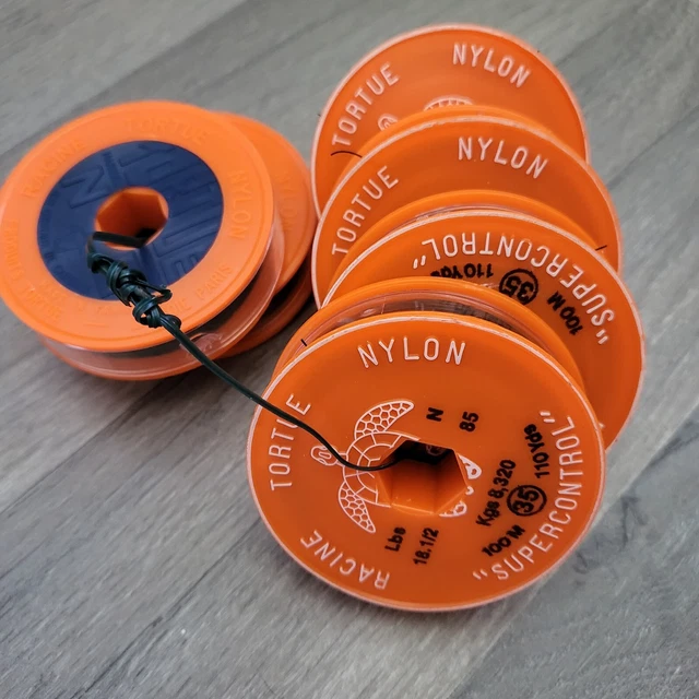TORTUE 6 BOBINES de fil de pêche nylon 18 2.4 kg lbs 5 1/4 N 20 100 m 110 Yds EUR 16,00 - FR