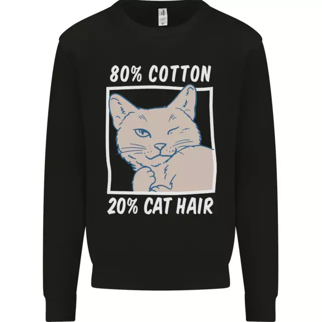 Part Cotton Part Cat Hair Funny Mens Sweatshirt Jumper