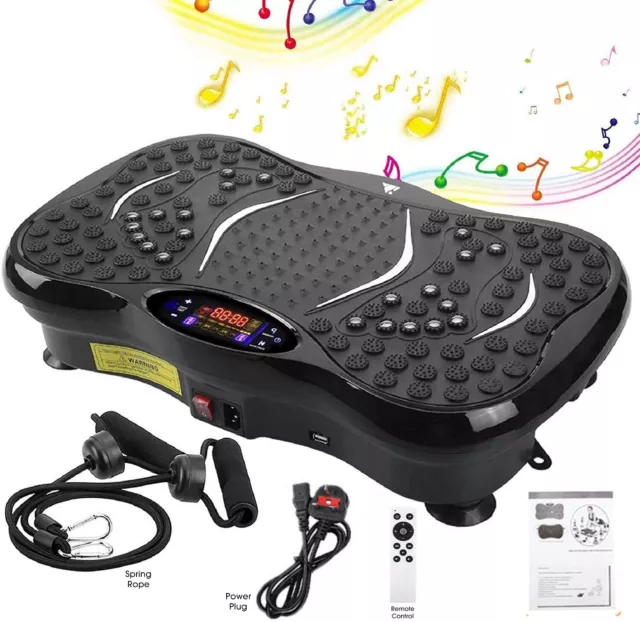 Vibration Plate with Resistance Band for Fitness Body Shaker Loss Weight Massage