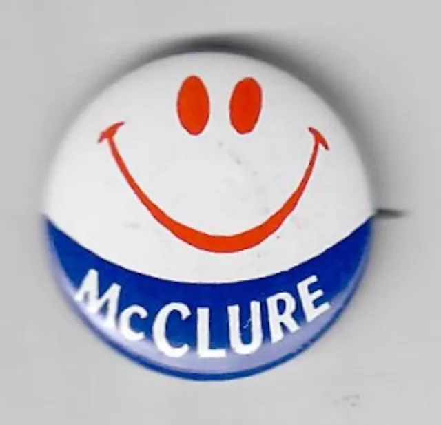 3 Term Idaho GOP Senator James McClure Button from First Senate Race in 1972