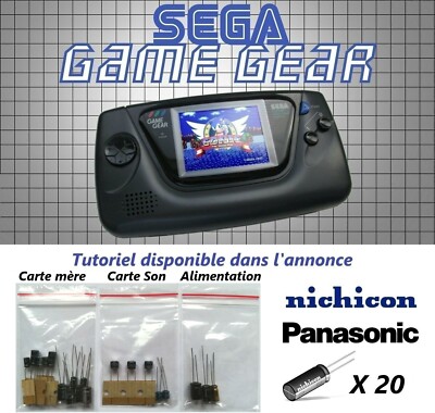 Kit condensateurs recap capacitor CMS panasonic SEGA qualité Game Gear 