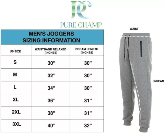 3 PACK: Men's Fleece Lined Slim Fit Casual Tech Jogger Sweatpants Zipper Pockets 2