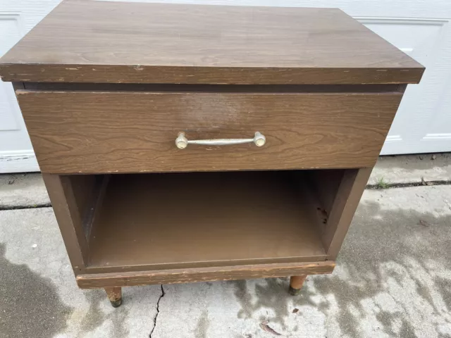 Mid Century Modern Nightstand Side End Bedside Table 23x20x12