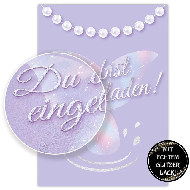 EINLADUNGSKARTEN EINLADUNGEN MEERJUNGFRAU Nixe zum Geburtstag mit