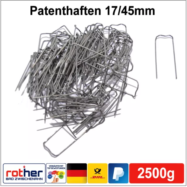 Patenthaften Haften Krampen Römer Adventskranz Mooshaften Basteln 17x45mm 2500g