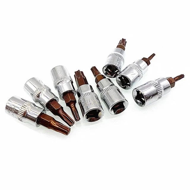 Heavy Duty 1/4 Inch Drive Socket Torx Bit Screwdriver Hand Tool T8-T40