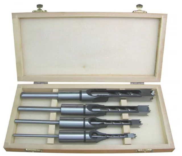 Charnwood 4 X Mortice Chisels Set 1/4" 3/8" 1/2" 5/8" Mccset4 Chisel - With Case