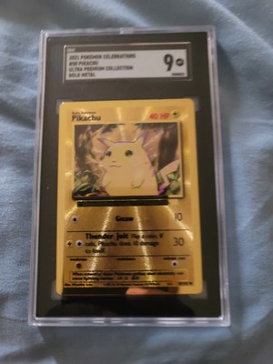 gold pikachu card celebrations