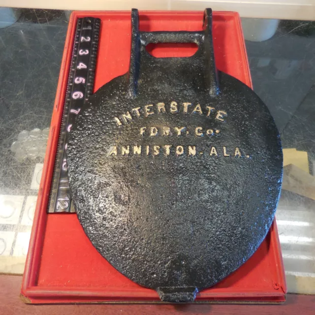 Primitive Cast Iron Toilet Seat Interstate Fdry. Co. Anniston,Ala