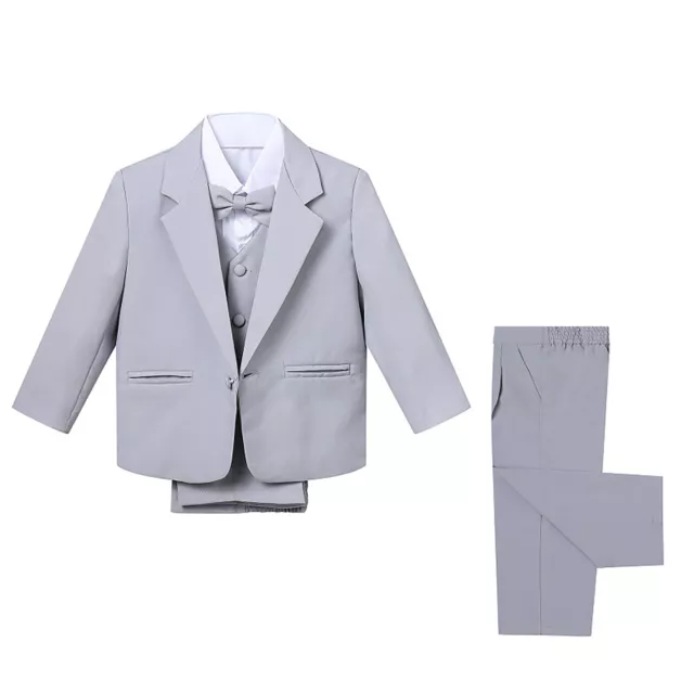 Infant Baby Boys Gentleman Outfit Tuxedo Suit Party Bowtie est Suit Shirt Pants
