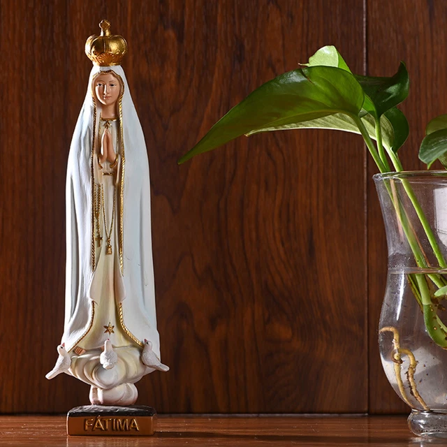 LADY OF FATIMA Holy Figurine HandPainted Our Lady Of Fatima Statue