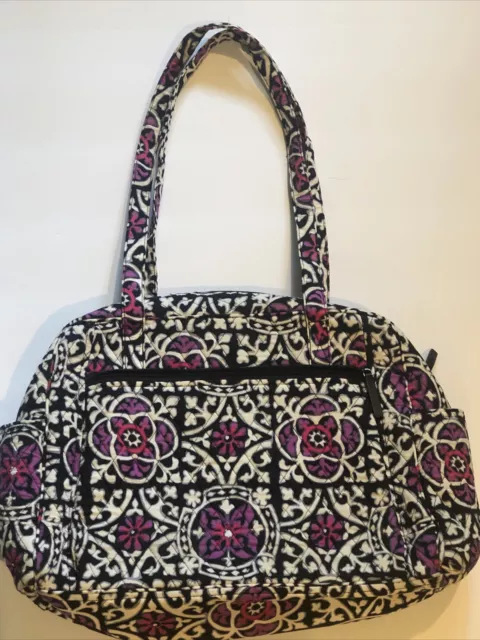 Vera Bradley Scroll Medallion Diaper Bag Pink Purple Black Excellent Condition