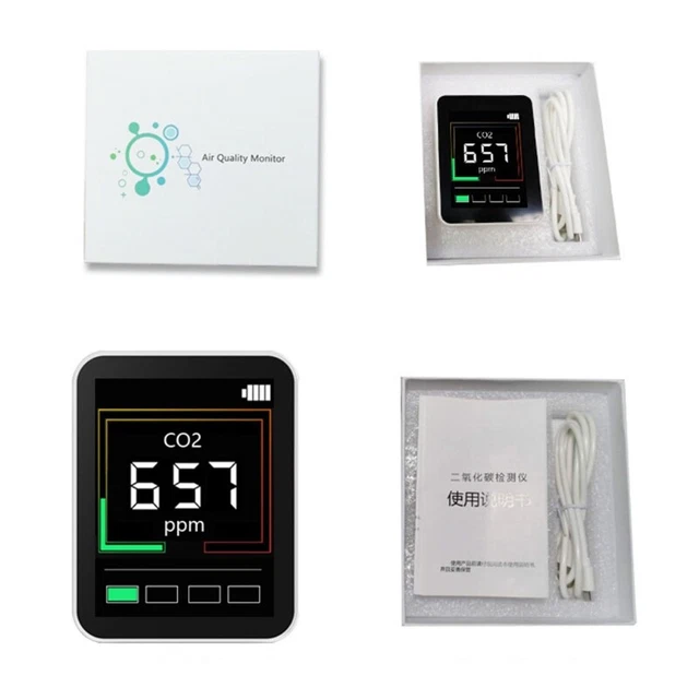 CO2 Monitor Compact CO2 Detector Carbon Dioxide Monitor for Greenhouse Durable-