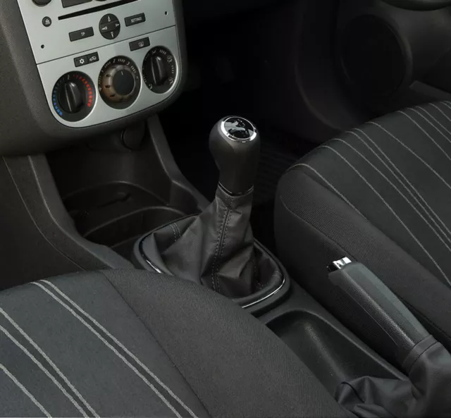 Black Leather Gear Shift Gaiter Cover Sleeve fit Vauxhall Corsa D MK3 2006->