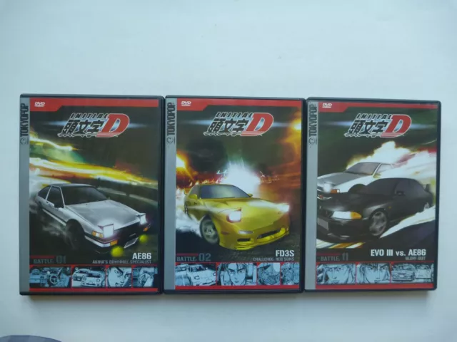 Initial D First Stage 5-DVD Lot Anime Series Battle 1 2 3 4 9