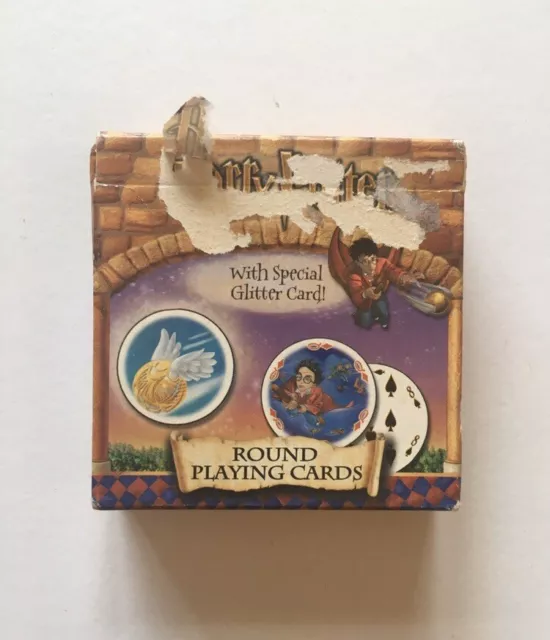 Harry Potter round playing cards. Full set with glitter card and game rules