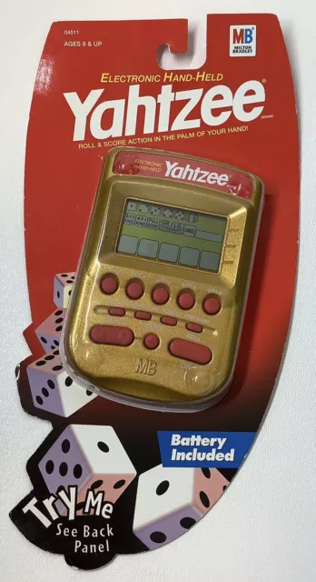 Vintage Yahtzee Electronic Hand Held Game Hasbro NEW On Card