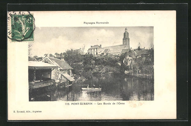CPA Pont-Ecrepin, Les Bords de l´Orne 1912