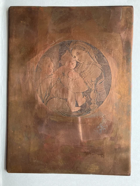 Matrice Calcografica Anonima (Incisore dell '800?) della Madonna della Seggiola