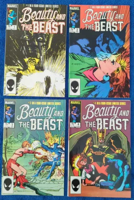 Beauty & The Beast Limited Series #1-4, 1985 Marvel!  Beast From X-Men! 9.0 Vfnm