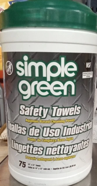 Simple Green Safety Towels, 10 X 12, White 75/canister 030sp