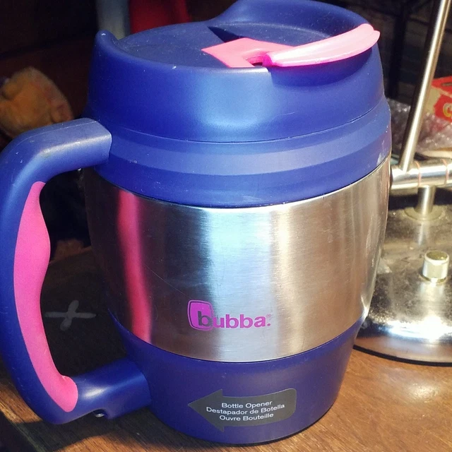 Bubba Classic Insulated Thermo Travel Mug Thermos Cup  52 oz, blue & Silver pink