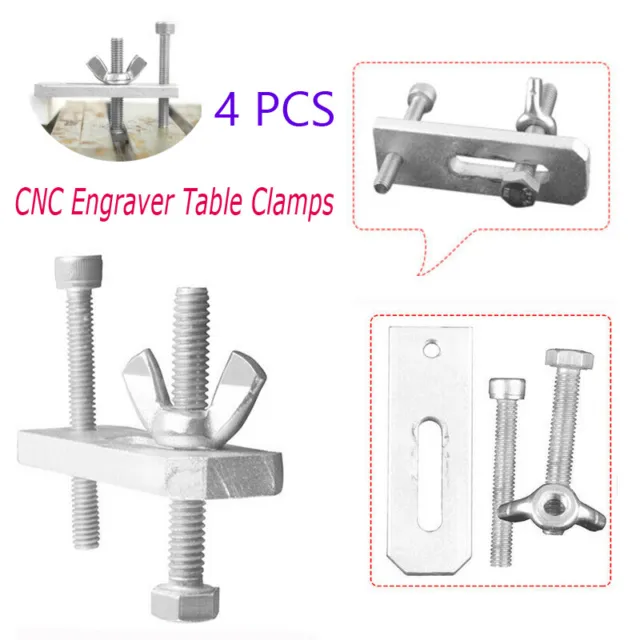 4PCS CNC T-slot Table Clamps Metal Fixture Tools For Engraver machine