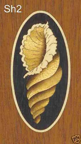 Marquetería con incrustación de carcasa ovalada #SH2 4""x2"" o 3""x1-1/2"", CHAPA REQUERIDA CARPINTERÍA