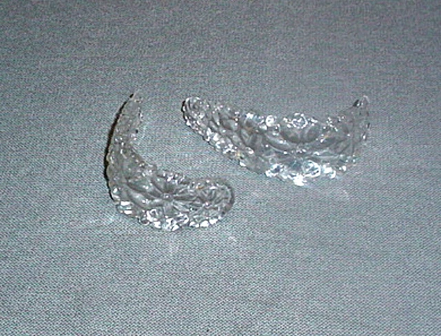 Antique Vintage Mid-Century Glass Curtain Drapery Flower Tiebacks Pair #1