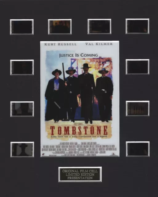 Tombstone (1993) Authentic 35mm Movie Film Cell 8x10 Matted Display - w/COA
