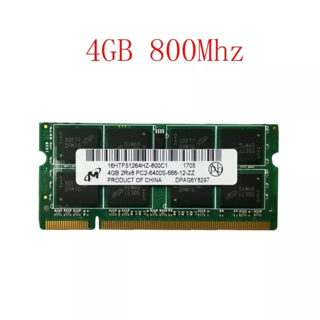 Pour Micron 4Go 2Go DDR2 800 MHz PC2-6400S 200PIN Notebook Laptop RAM SODIMM FR