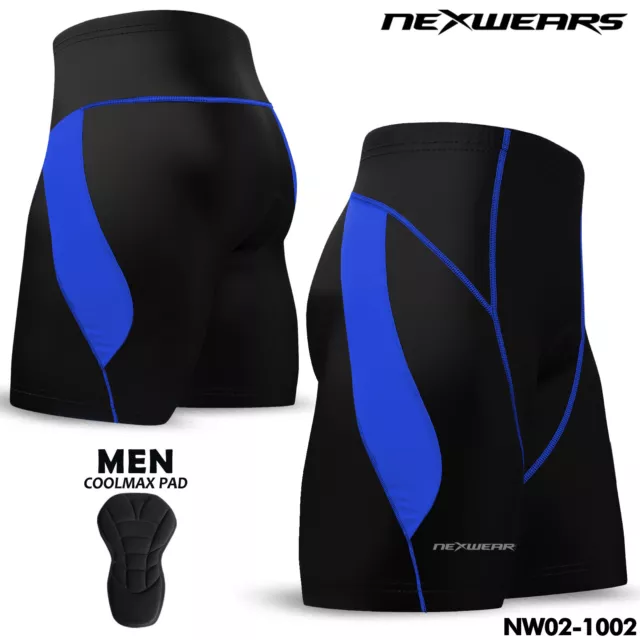 Mens Cycling Compression Padded Shorts Coolmax MTB Bicycle Bike Short S to 2XL