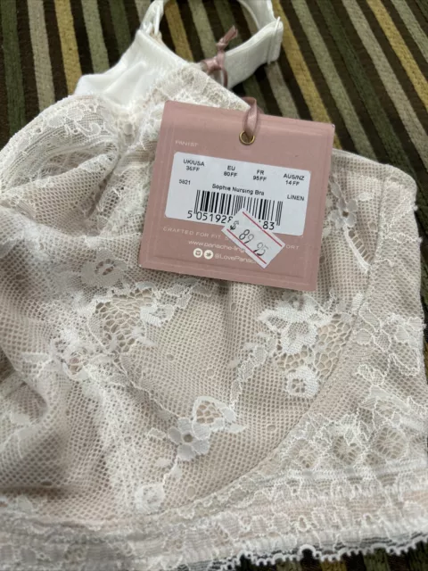 Panache Sophie Nursing Bra Sz 14 FF Linen Colour Bnwt Acc693 3