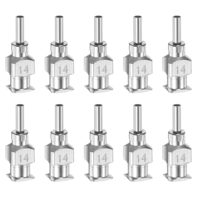 10pcs 15G Inox Acier Distribution Aiguille 1/4" Colle Aiguille Tube Emoussé