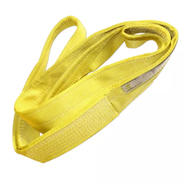 4" x 8' Nylon Lifting Sling Strap Eye & Eye 2-ply USA Made Tagged Tow Pull