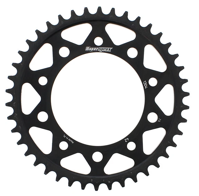 Supersprox Rear Steel Sprocket 42T Black RFE-1304-42-BLK