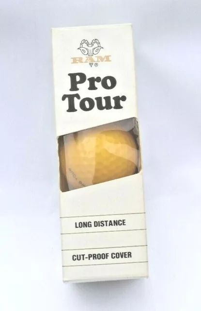 RAM Golden #2 Pro Tour Long Distance Cut Proof Cover 3 Pack Yellow Golf Balls