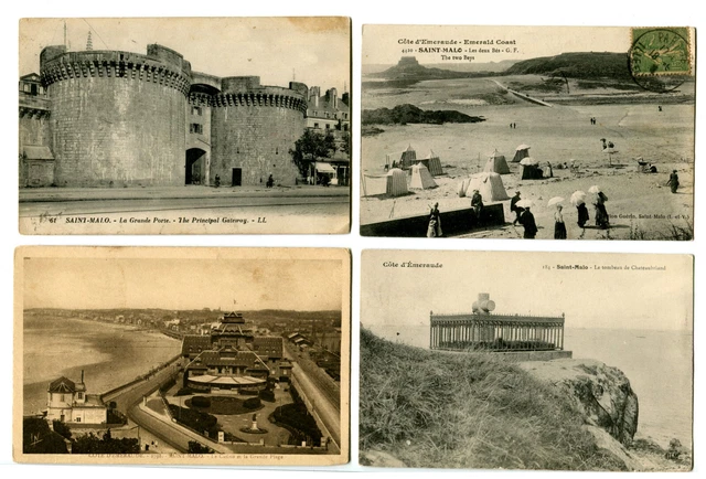 CPA 35 Ille et Vilaine Saint-Malo Lot of 12 Antique Postcards