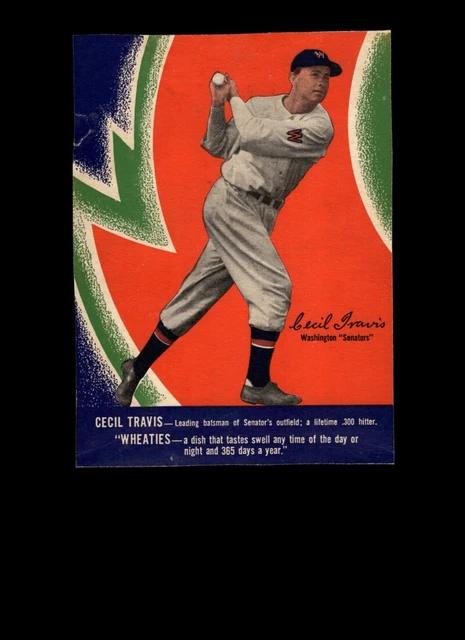 1930-38 Wheaties Set-Break Cecil Travis *GMCARDS*