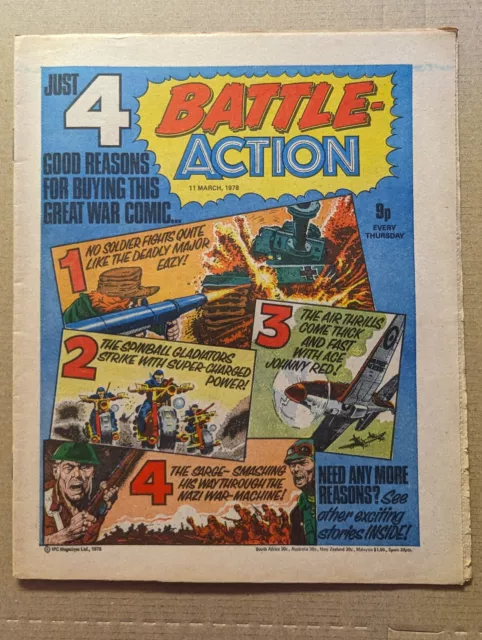 Battle-Action Comic, 11th March 1978, IPC/Fleetway, FREE UK POSTAGE