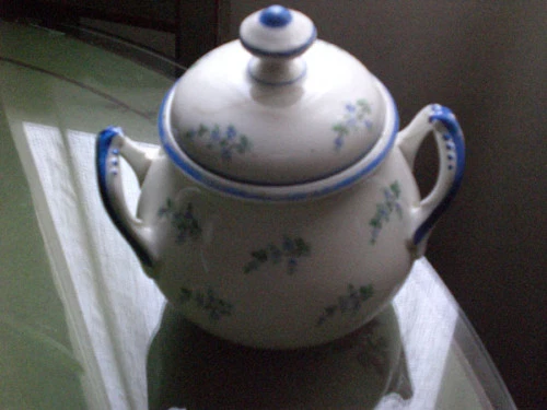 Porcelaine de paris, XIXè siècle, superbe grand sucrier, peint main