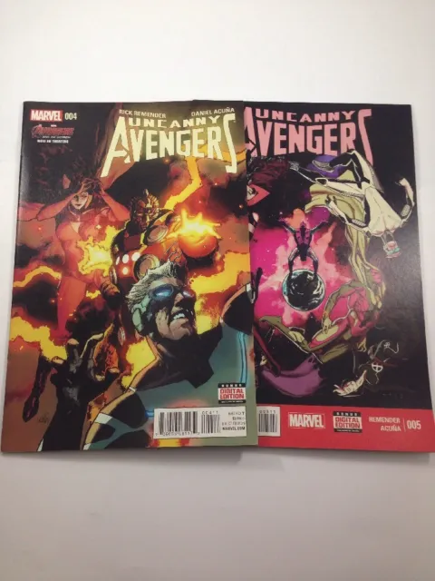 Uncanny Avengers 4 & 5 Marvel Comics 2015 VF Remender Magneto Vision